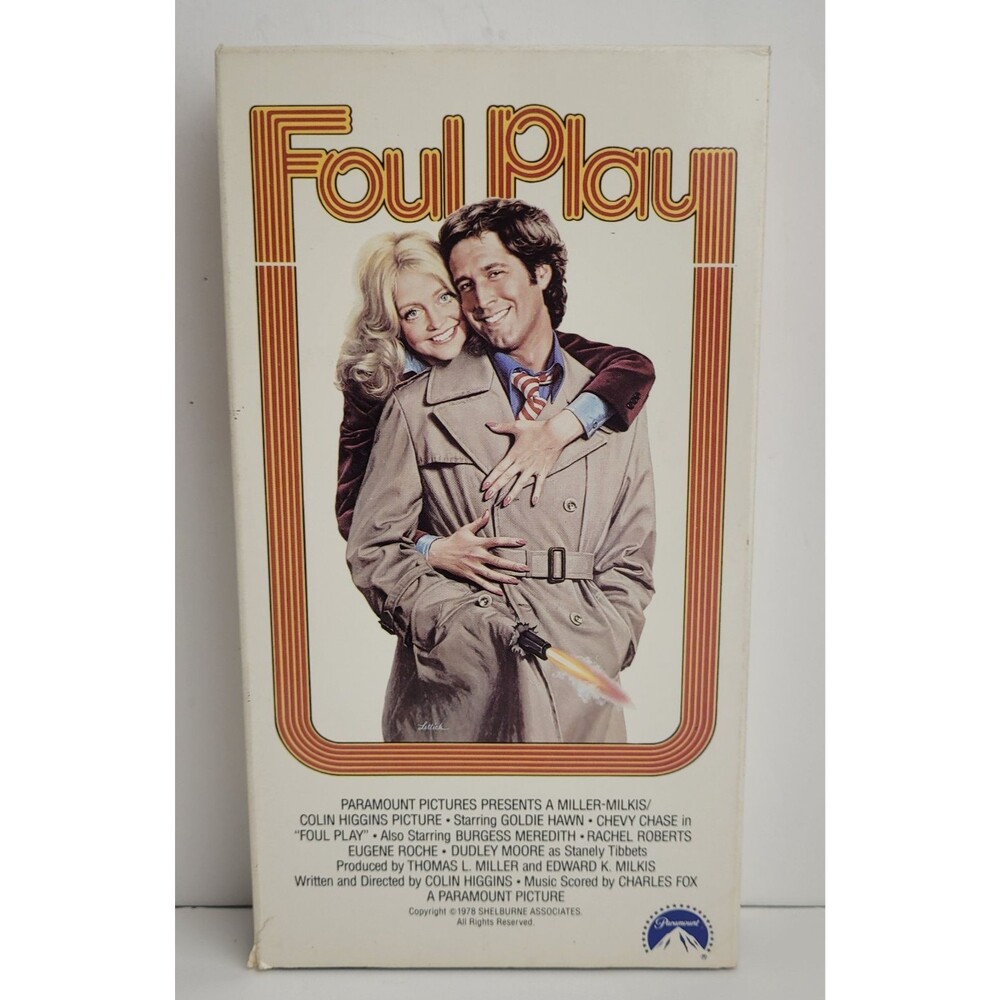 Foul Play, Vhs, Comedy, Goldie Hawn, Chevy Chase, Burgess Meredith, 1978